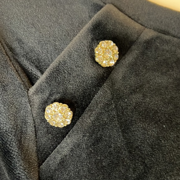 Lilly Pulitzer Tressa Velour Sweatshirt Onyx size S - Picture 3 of 5